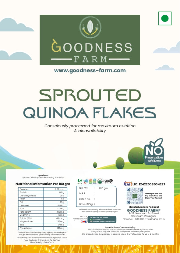 Sprouted Quinoa Flakes (400 G), Organic