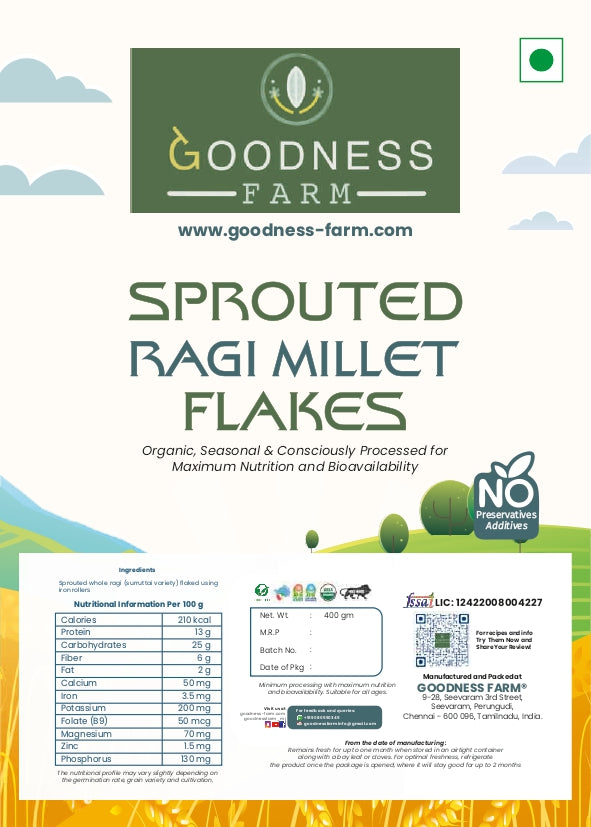 Sprouted Ragi Flakes (400 G)