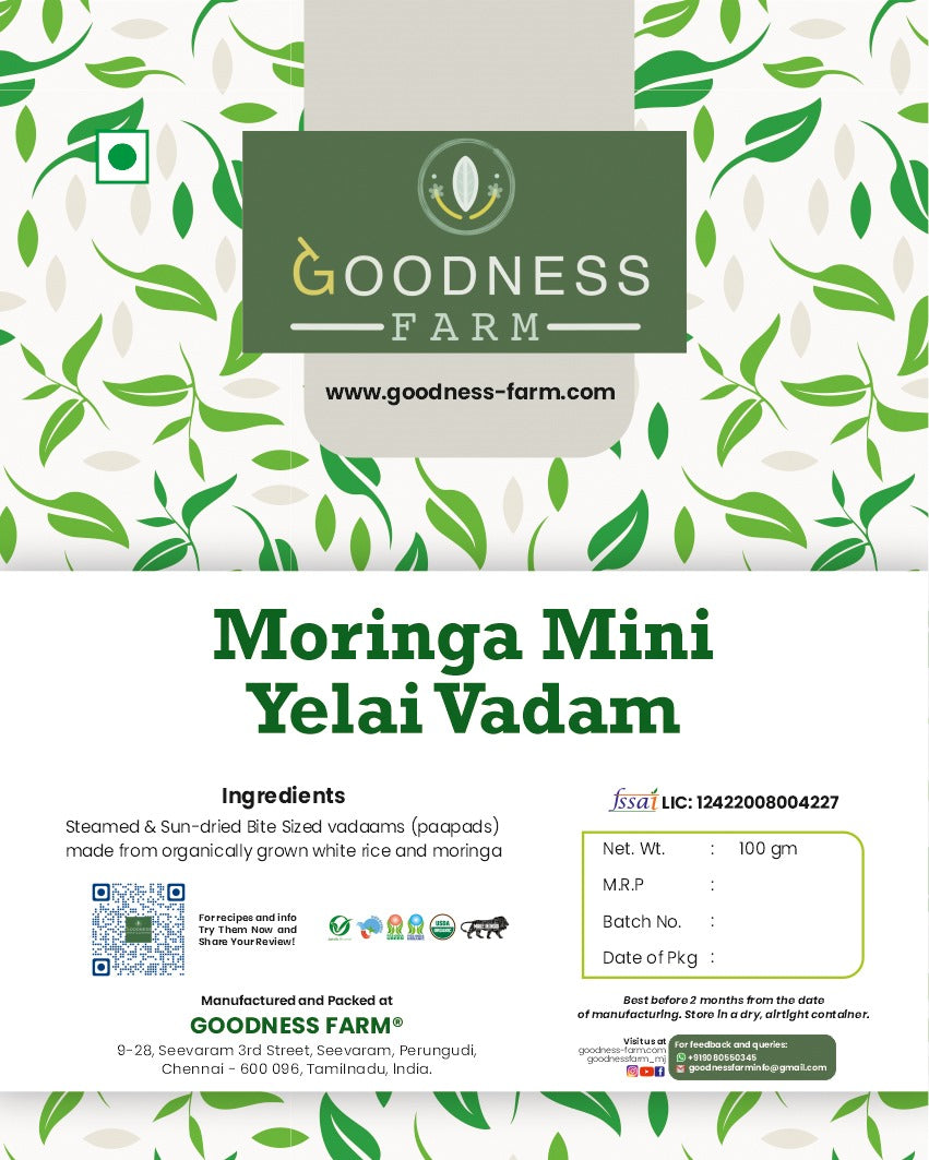 Moringa Mini Ilai Vadam ORGANIC (100 G)