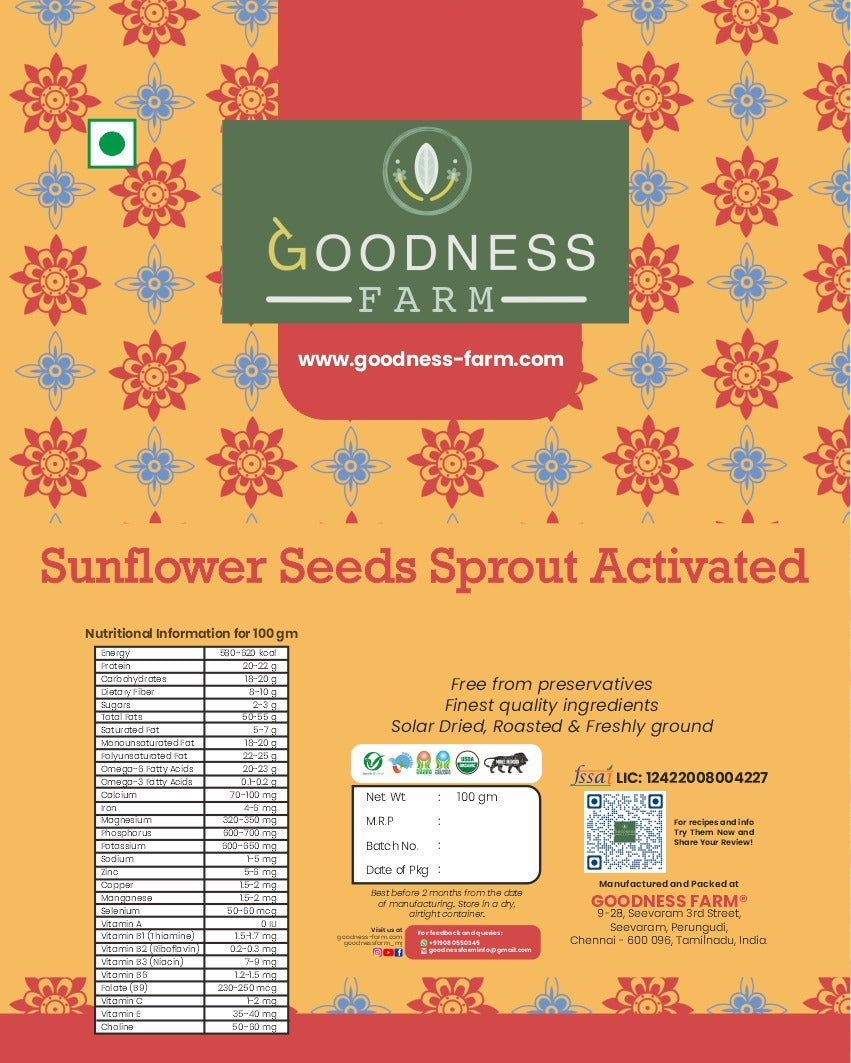 Sunflower Seeds (sprout activated) (100 g)