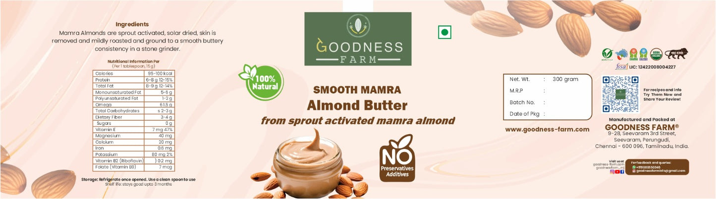 Smooth Mamra Almond Butter (300 G)
