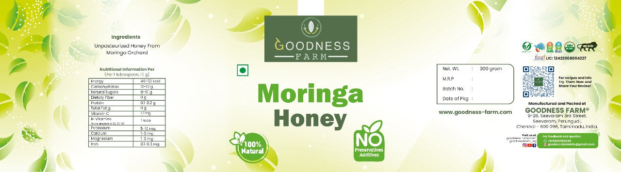 Moringa Honey, NMR passed (400 G)