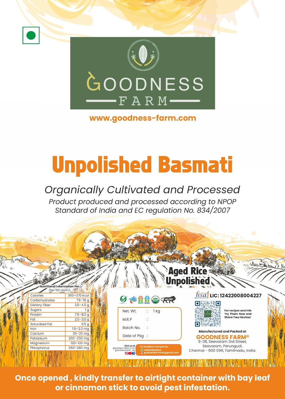 Basmati Brown, Organic (1 kg)