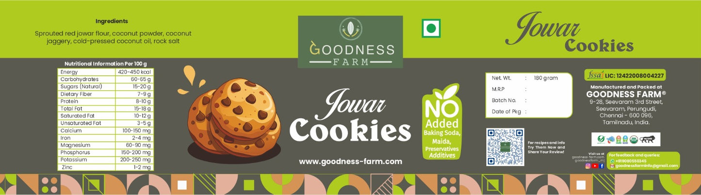 Red Jowar Cookies ORGANIC (200 G)