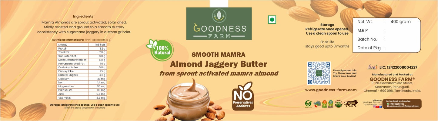 Mamra Almond Butter Jaggery ORGANIC