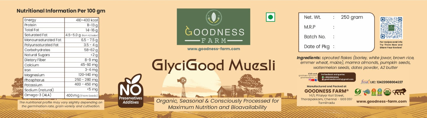 GlyciGood Millet Muesli ORGANIC