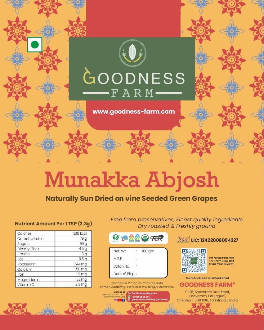 Munakka Abjosh with Seed Organic (100 G)