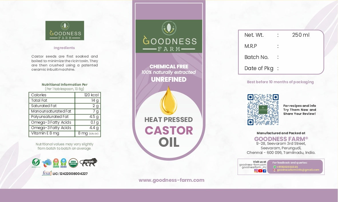 Castor Oil ORGANIC (250 ml)