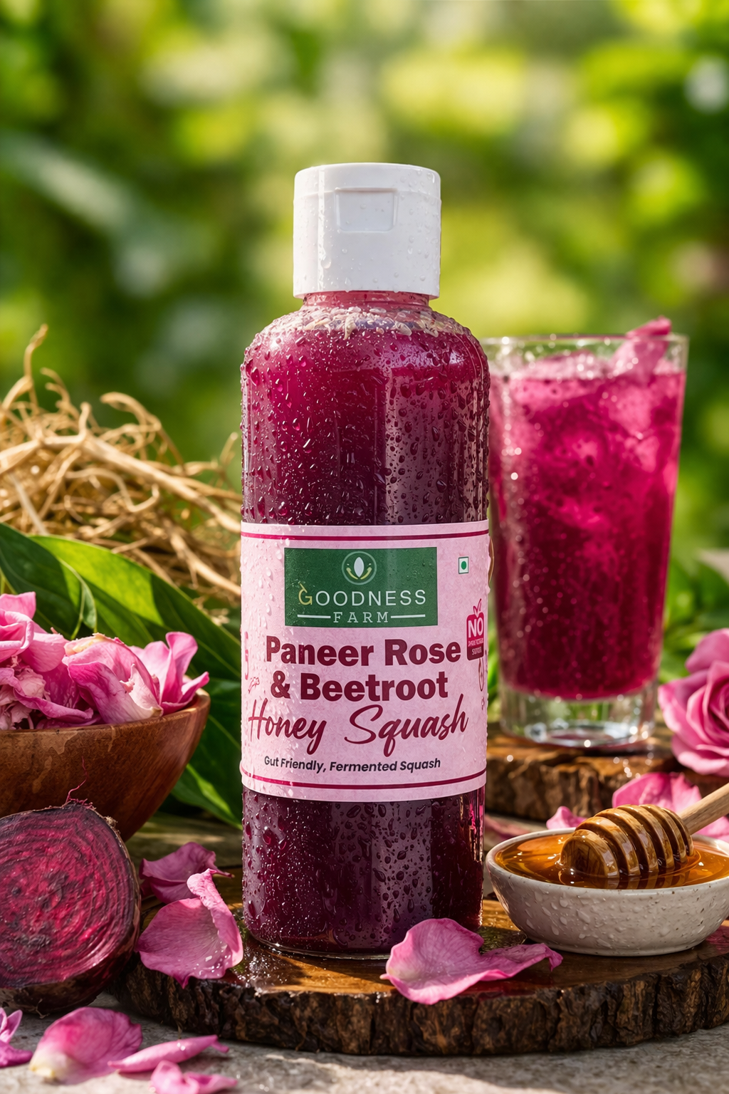 Paneer Rose & Beetroot Honey Squash ORGANIC (200 ml)