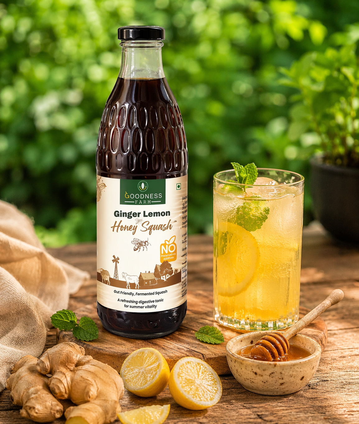 Ginger & Lemon Honey Squash ORGANIC (200 ml)
