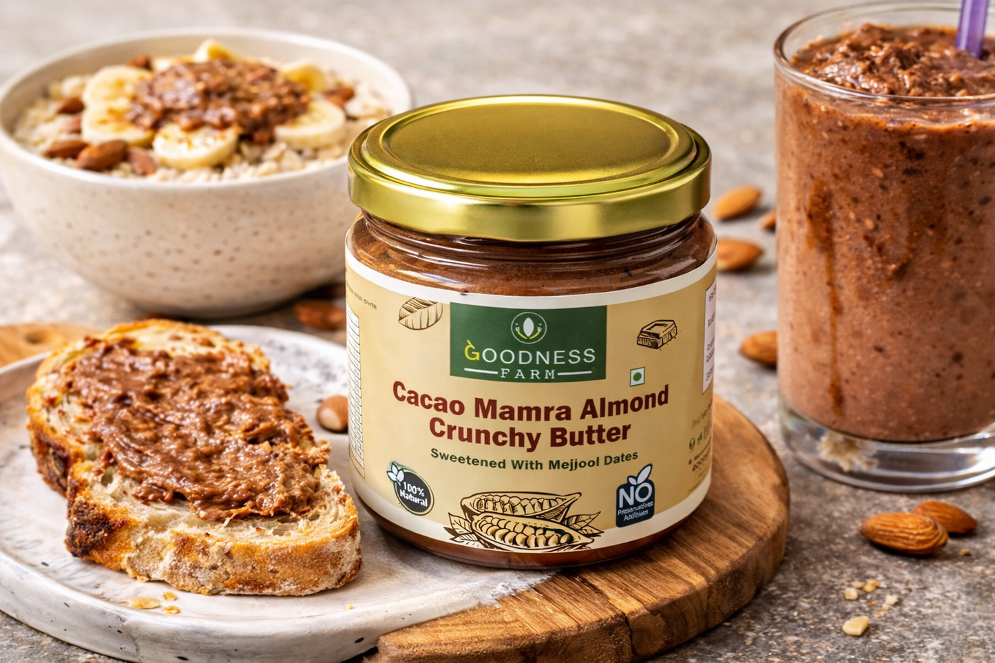 Cacao Mamra Almond Crunchy Sweetened with Mejdool Dates ORGANIC