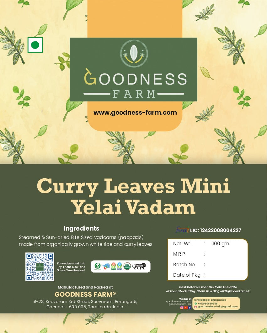 Curry Leaves Mini Yelai Vadam (100 G)