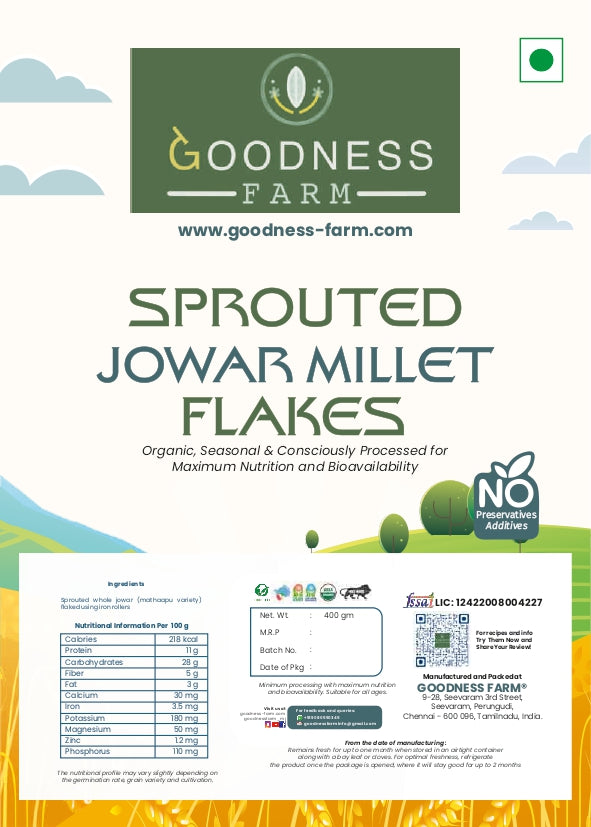 Sprouted Jowar Flakes (400 G)