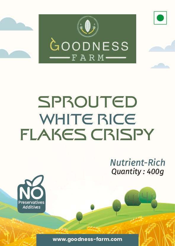 White Rice Flakes Crispy (400 gms) (Sprouted)