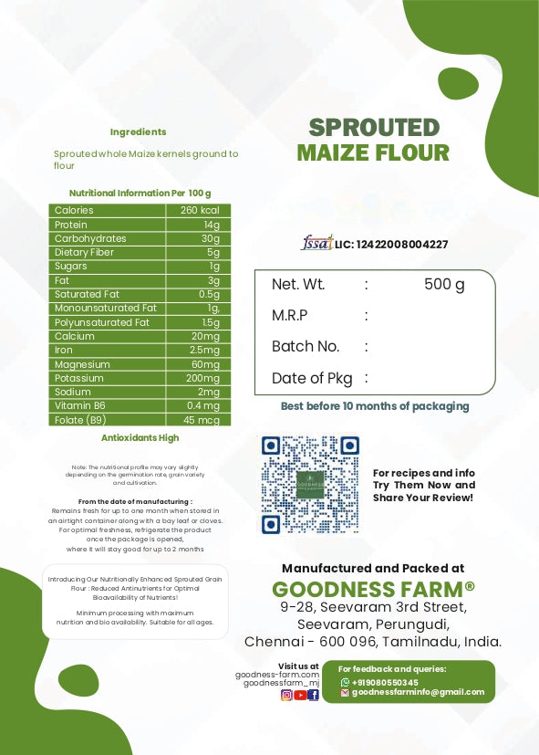Sprouted Maize Flour (500 G)