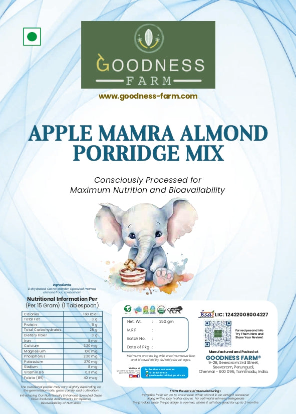 Apple Almond Porridge Mix, Organic (250 g)