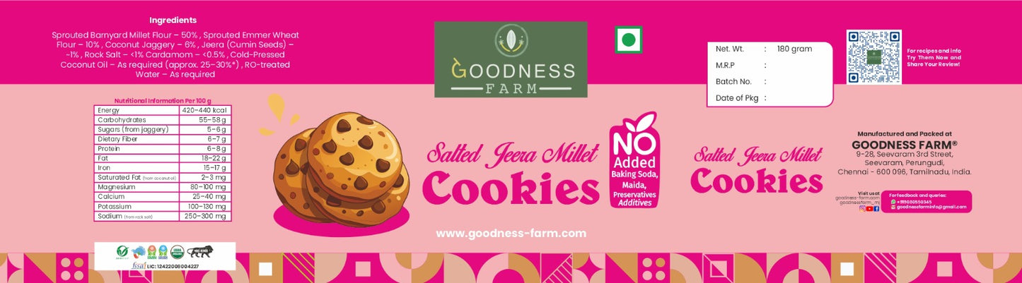 Salted Jeera Millet Cookies (200 G)