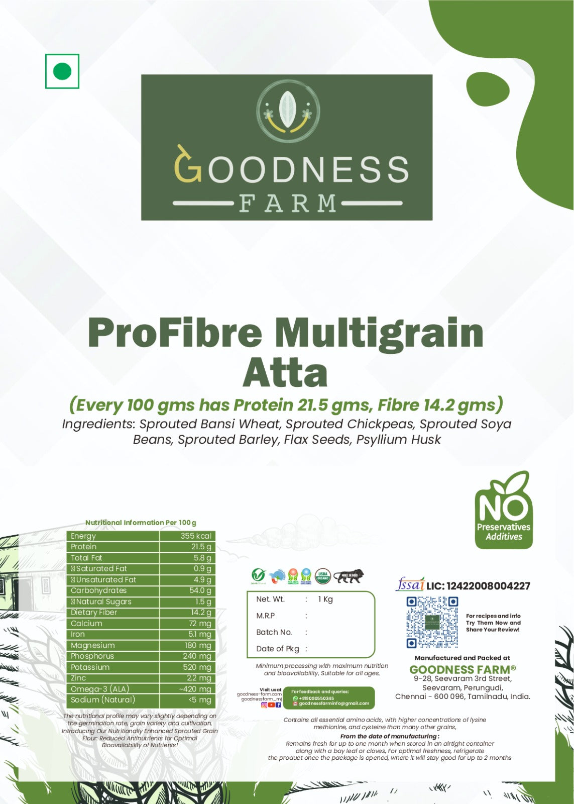 ProFibre Multigrain Atta ORGANIC