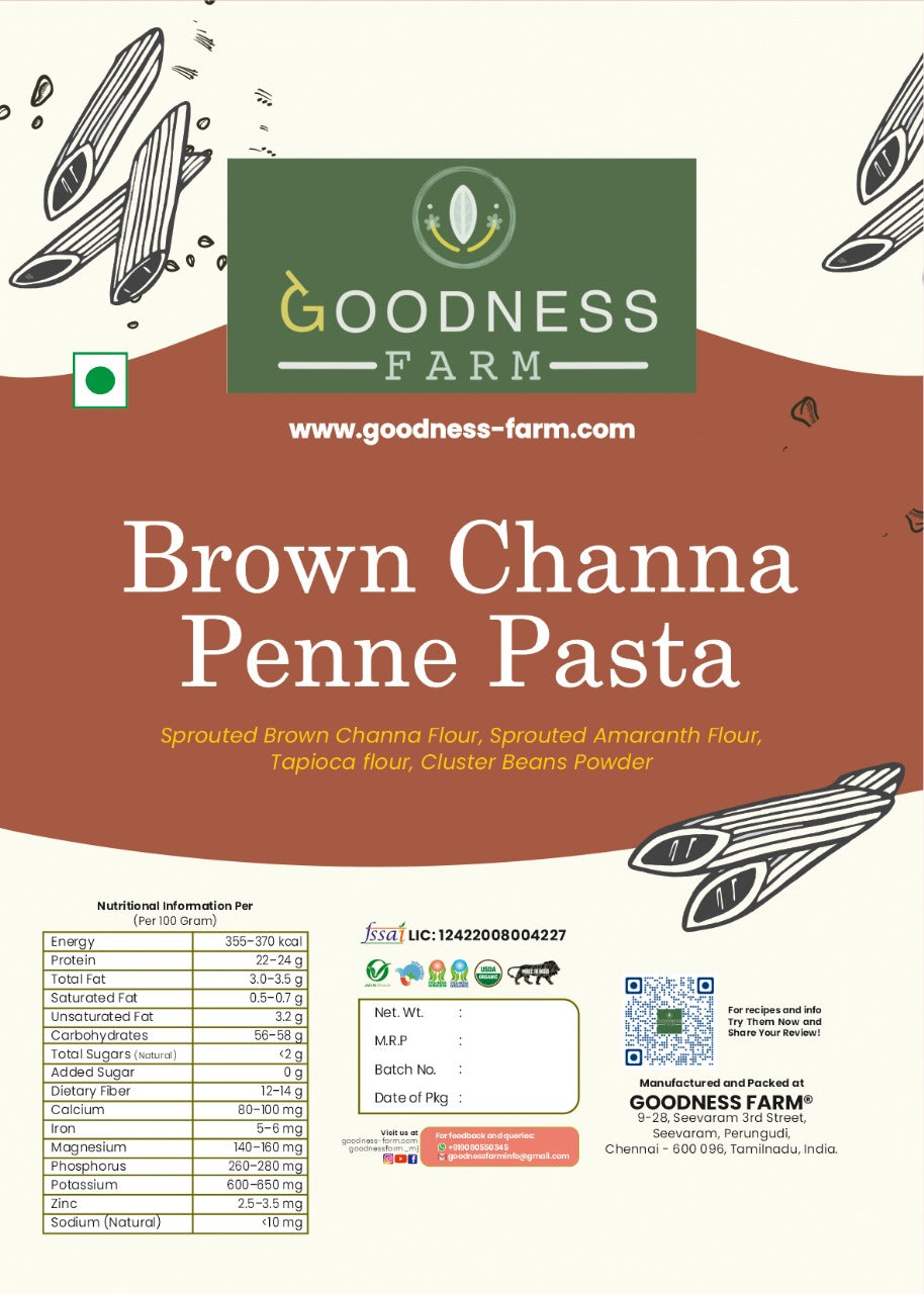 Brown Channa Penne Pasta (180 G)