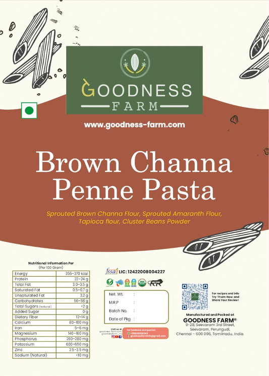 Brown Channa Penne Pasta (180 G)