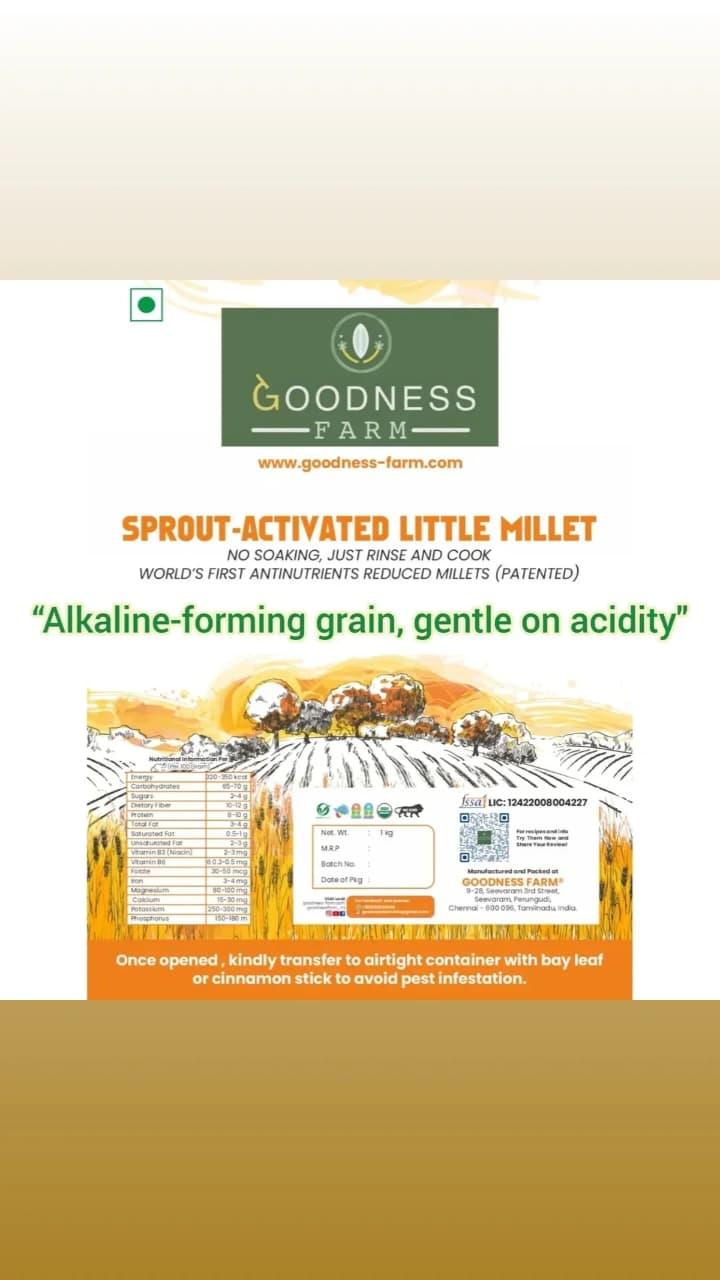 Little Millet Sprout Activated ORGANIC (500 G)