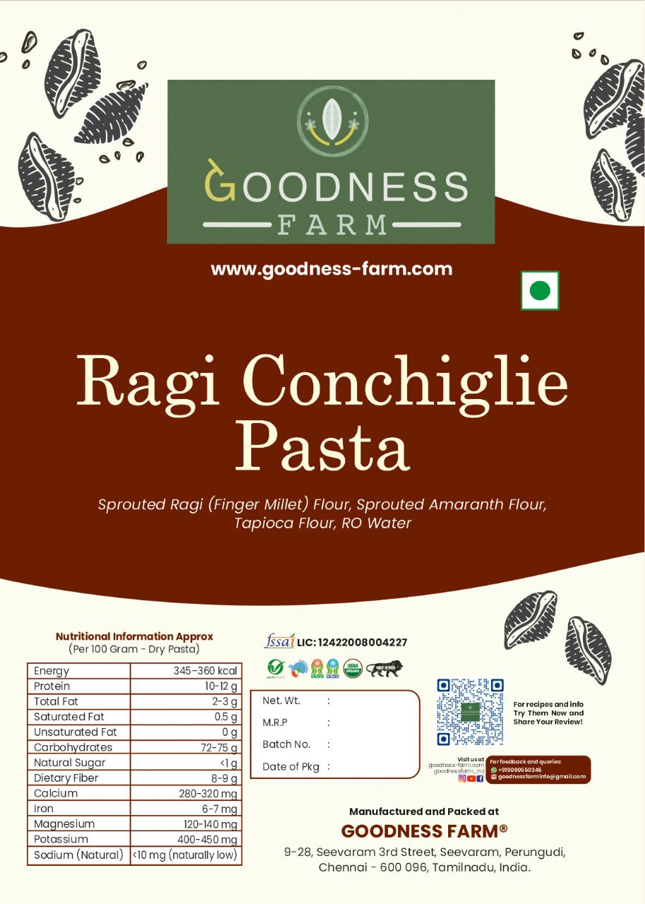Ragi Conchiglie Pasta (180 G)