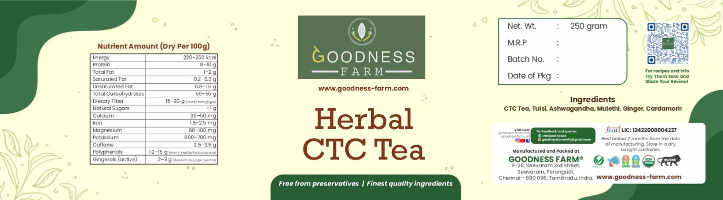 Herbal CTC Tea ORGANIC (200 G)