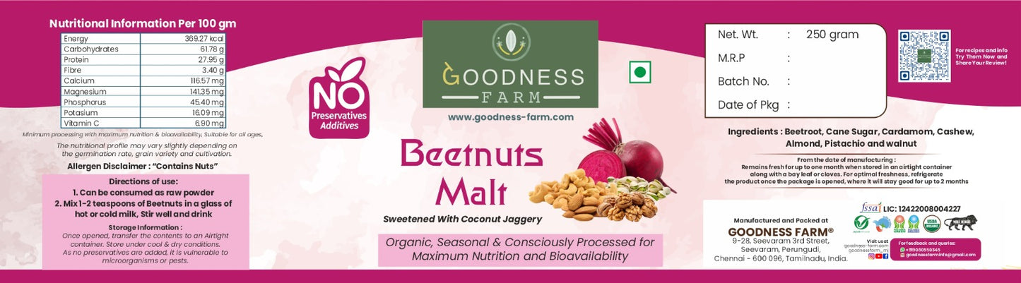 Beetnuts Malt ORGANIC (250 G)