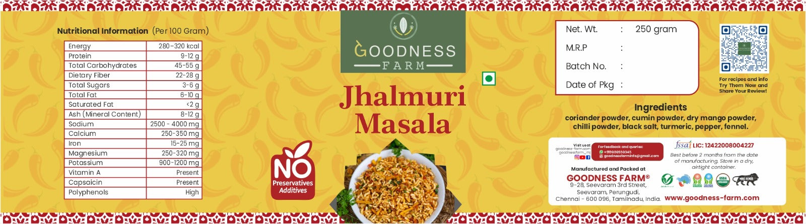 Jhalmuri Masala ORGANIC (150 G)