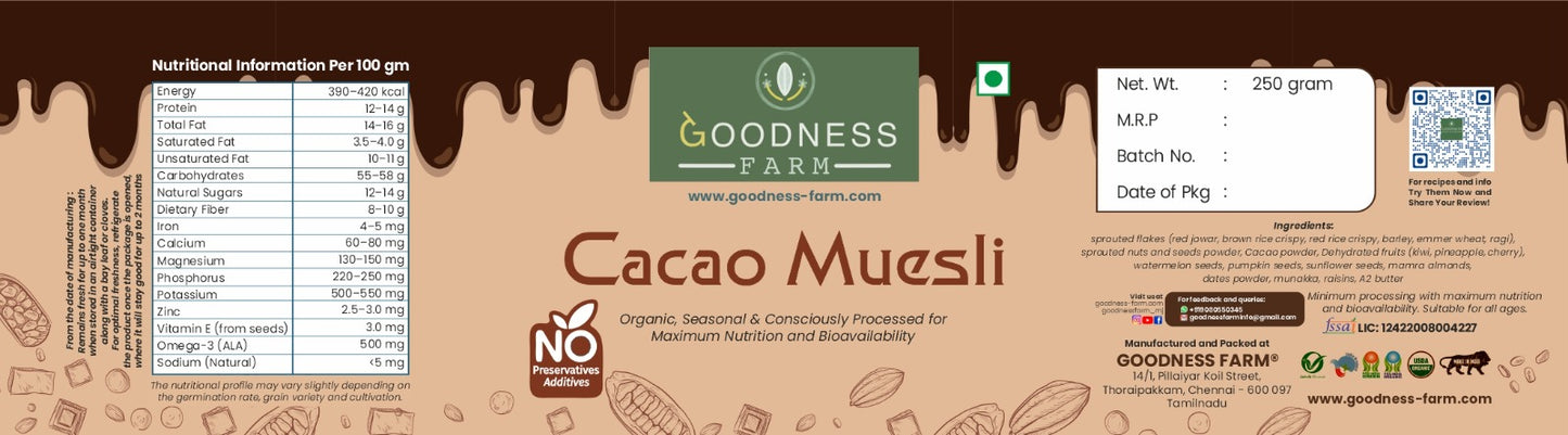 Cacao Millet Muesli ORGANIC