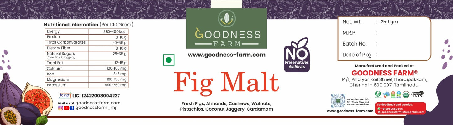 Fig Malt Sweetened ORGANIC (250 G)