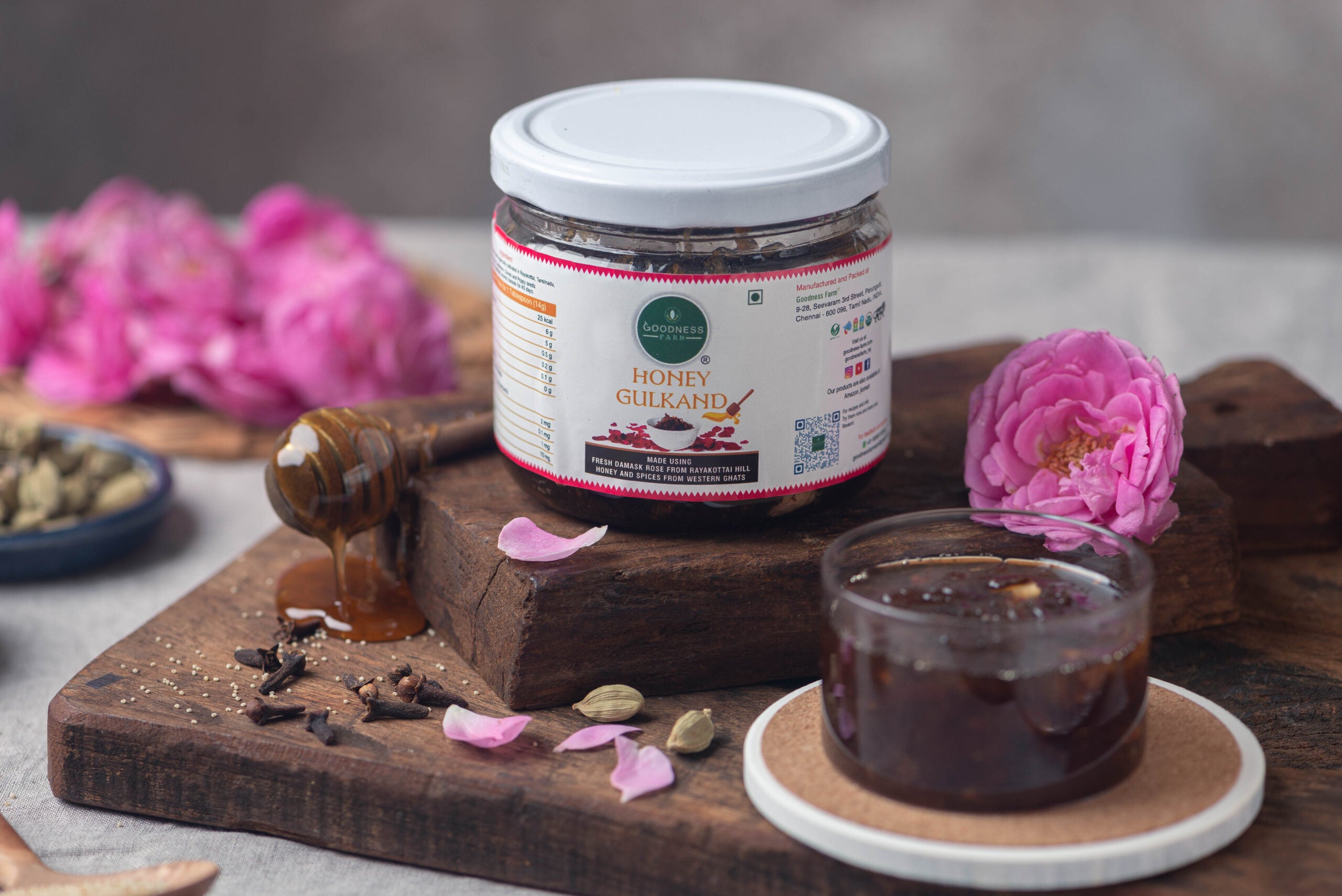 Paneer Rose Nuts Honey Gulkand, ORGANIC