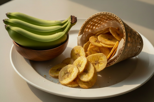 make the banana long and green in colour and a bunch