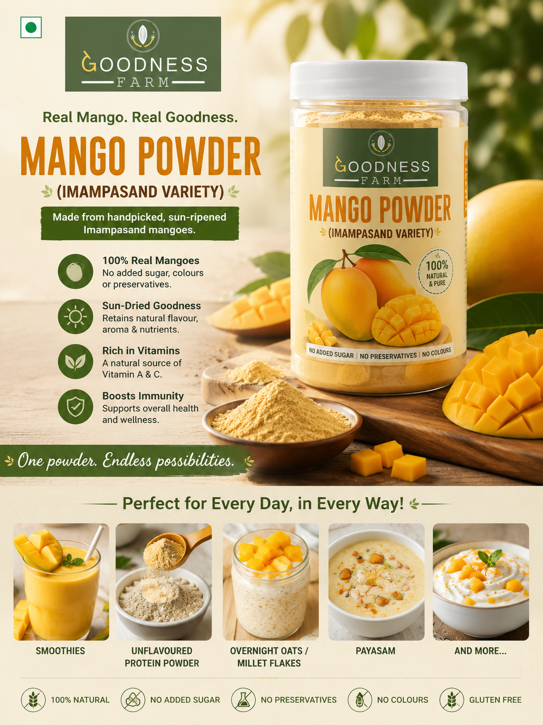 Mango Fruit Powder (Imampasand) ORGANIC (100 G)