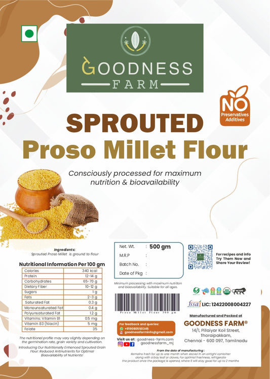 Proso Millet Sprouted Flour ORGANIC (500 G)