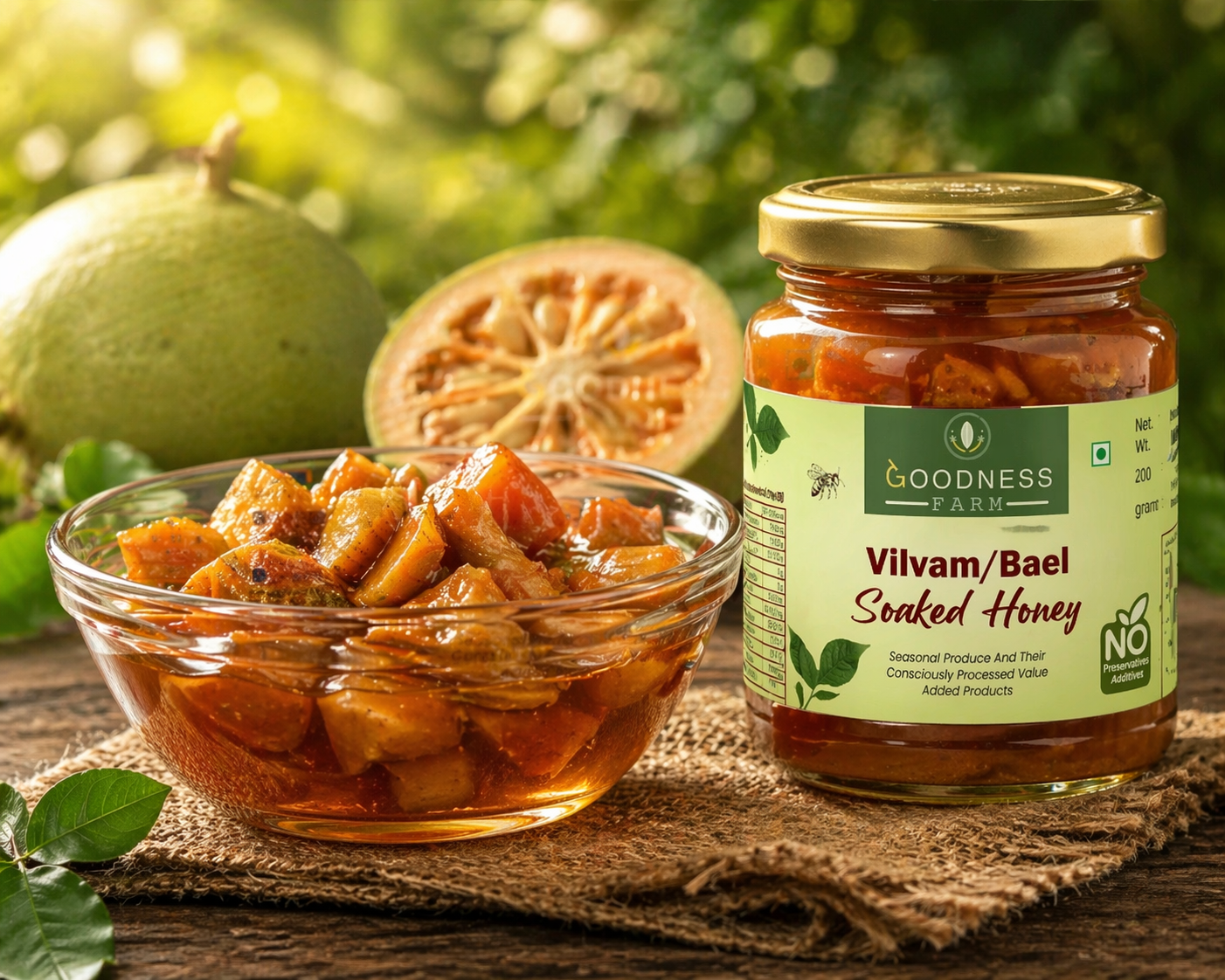 Vilvampazham/ Bael fruit soaked in Honey ORGANIC (500 G)