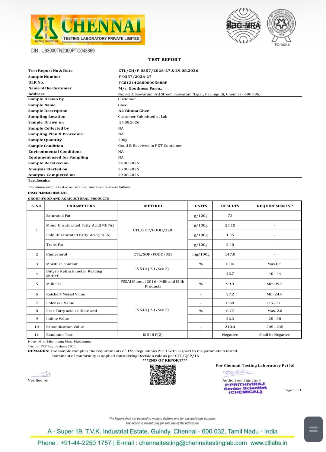 A2 Cow Ghee Bilona ORGANIC
